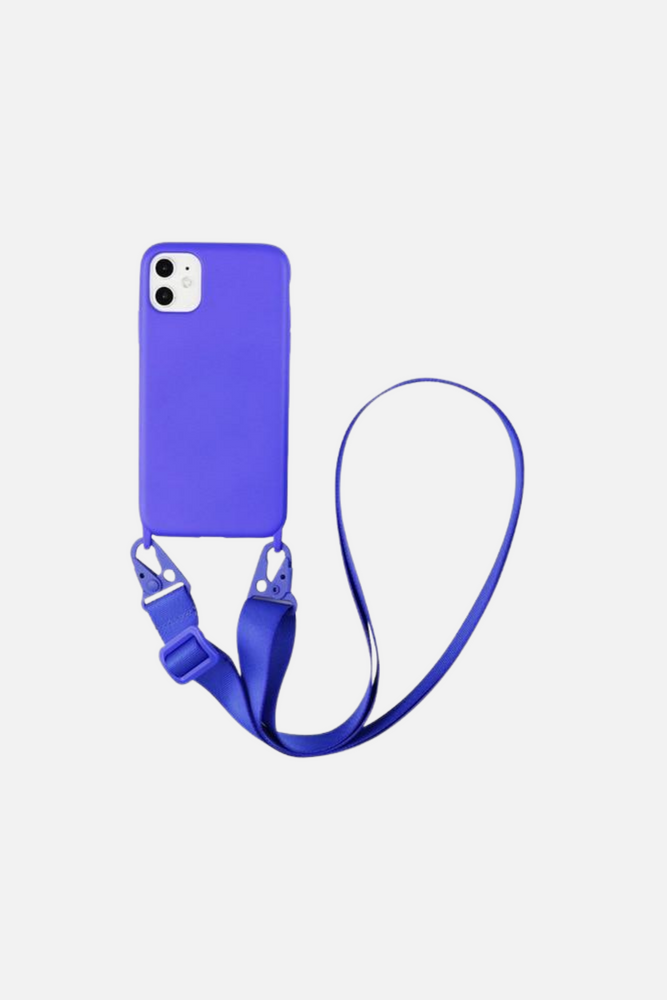 Candy Color Bright Purple Crossbody Bracelet iPhone Case