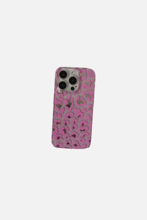 
                  
                    Load image into Gallery viewer, Leopard Print Transparent Pink iPhone Case
                  
                