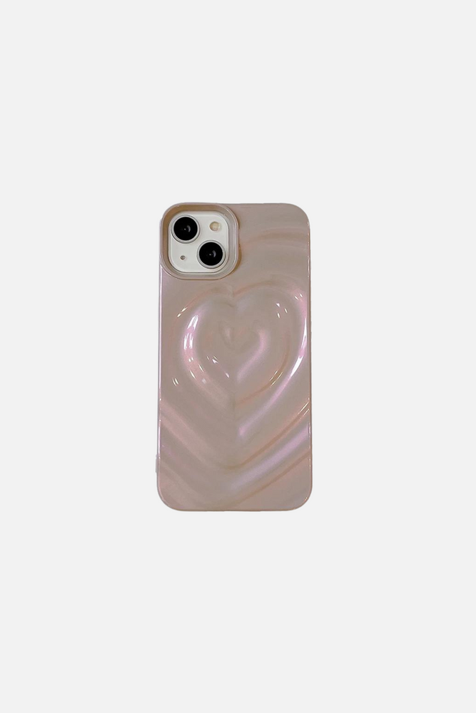 3D Love Heart Laser Pink iPhone Case