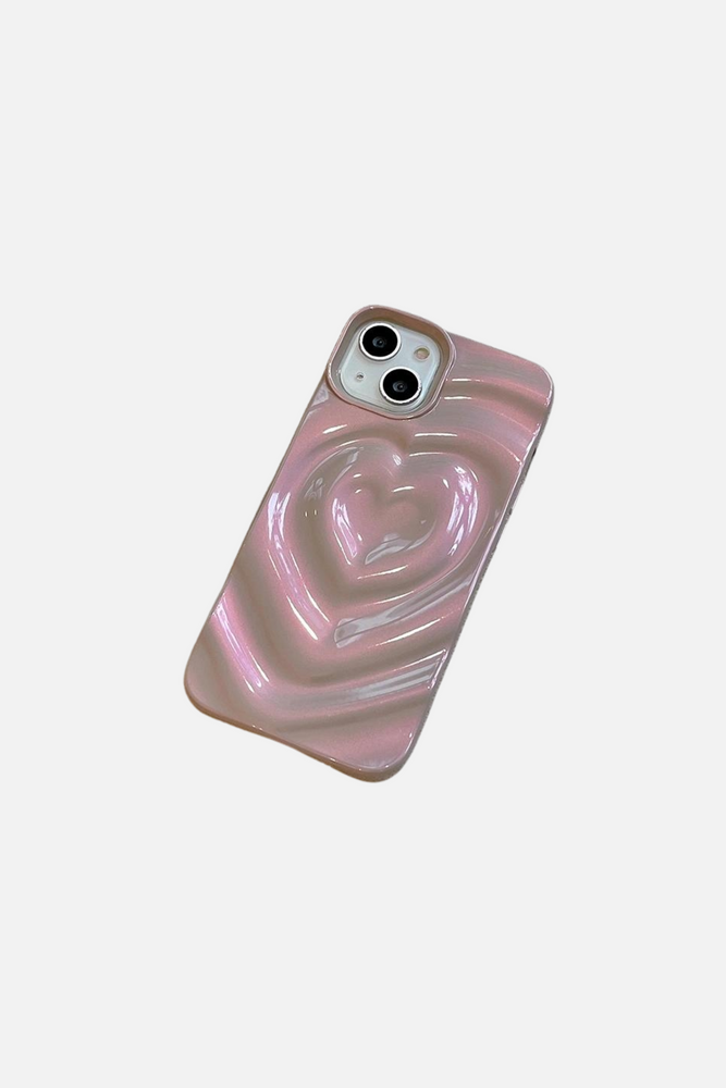 
                  
                    Load image into Gallery viewer, 3D Love Heart Laser Pink iPhone Case
                  
                