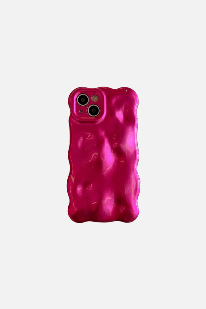 3D Bubble Wave Pattern Rose iPhone Case