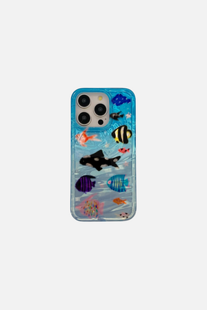 
                  
                    Load image into Gallery viewer, Ripple Texture Aquaria Lovely Fishes iPhone Case
                  
                