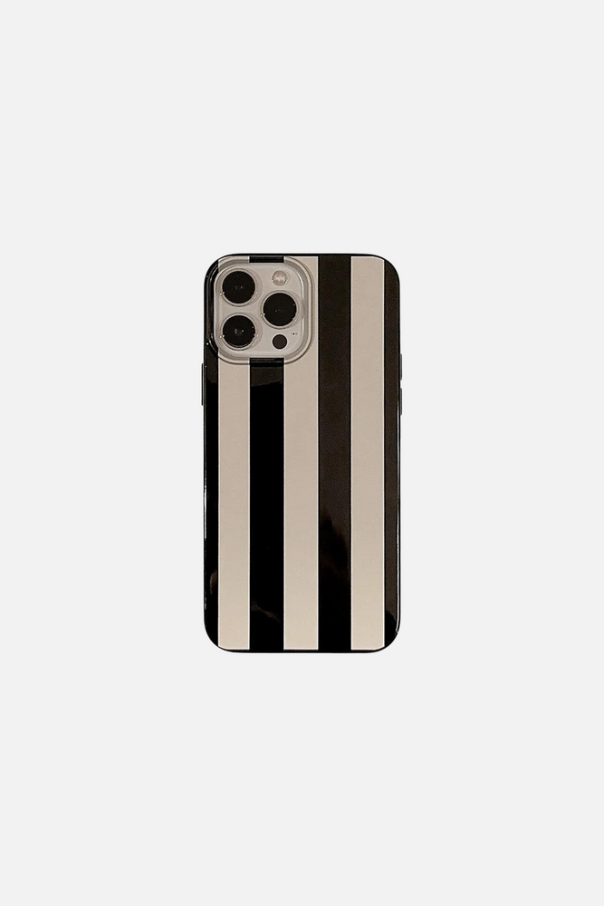 Black and White Striped iPhone Case