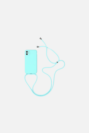 
                  
                    Load image into Gallery viewer, Liquid Silicone Crossbody Blue iPhone Case
                  
                