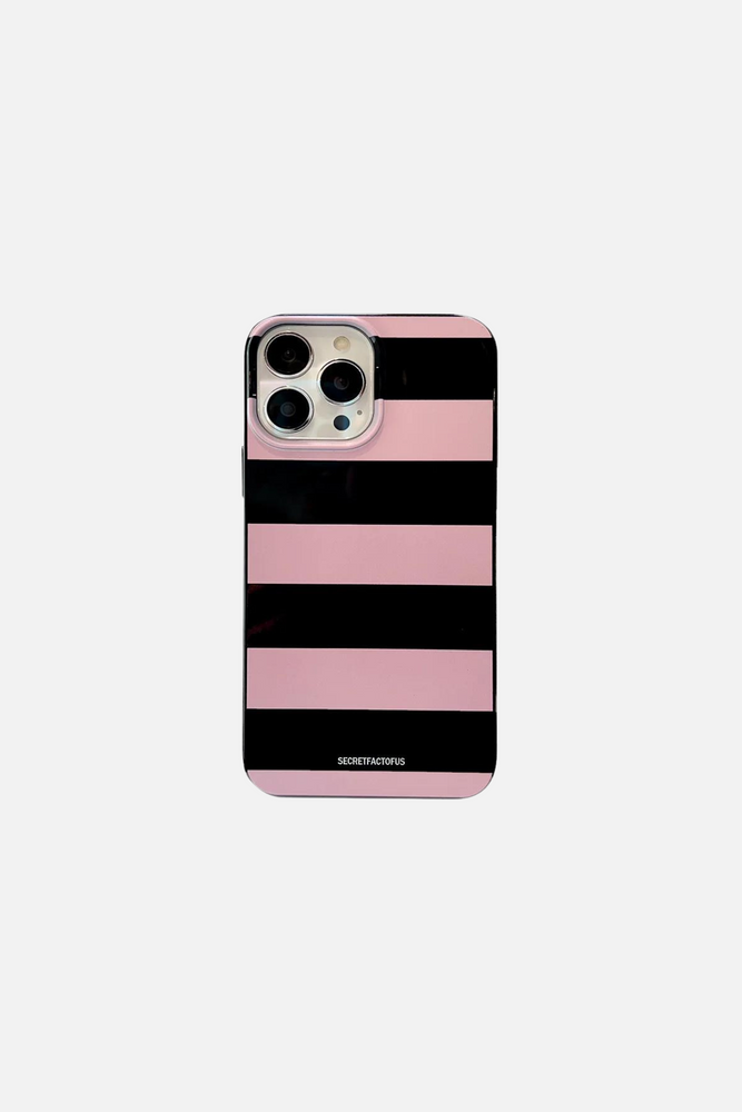 Vintage Pink Stripe iPhone Case