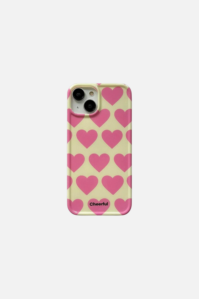 Cute Love Heart White iPhone Case