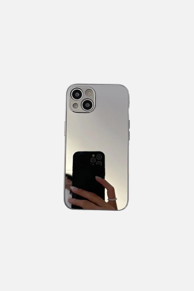 Mirror Shockproof Silver iPhone Case