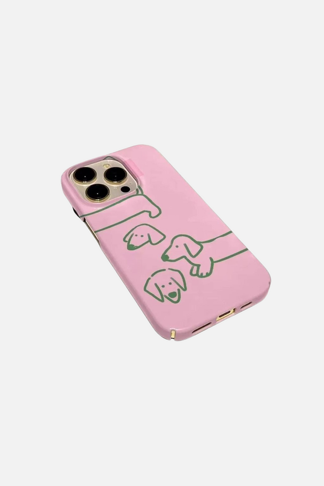 Pink Dachshund Dog iPhone Case iPhone 14 Pro Pink Dachshund Dog iPhone Case iPhone 14 Pro