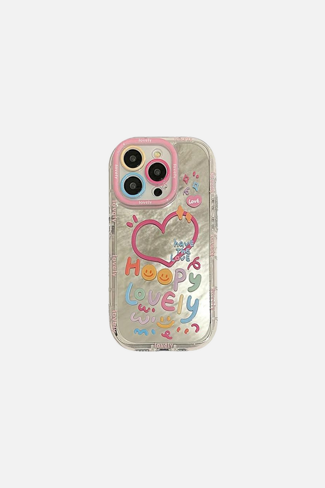Lovely Girl Heart Mirror iPhone Case