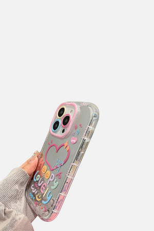 
                  
                    Load image into Gallery viewer, Lovely Girl Heart Mirror iPhone Case
                  
                