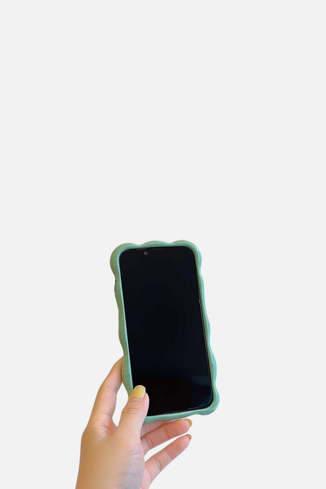 
                  
                    Load image into Gallery viewer, 3D Bubble Wave Pattern Green iPhone Case
                  
                