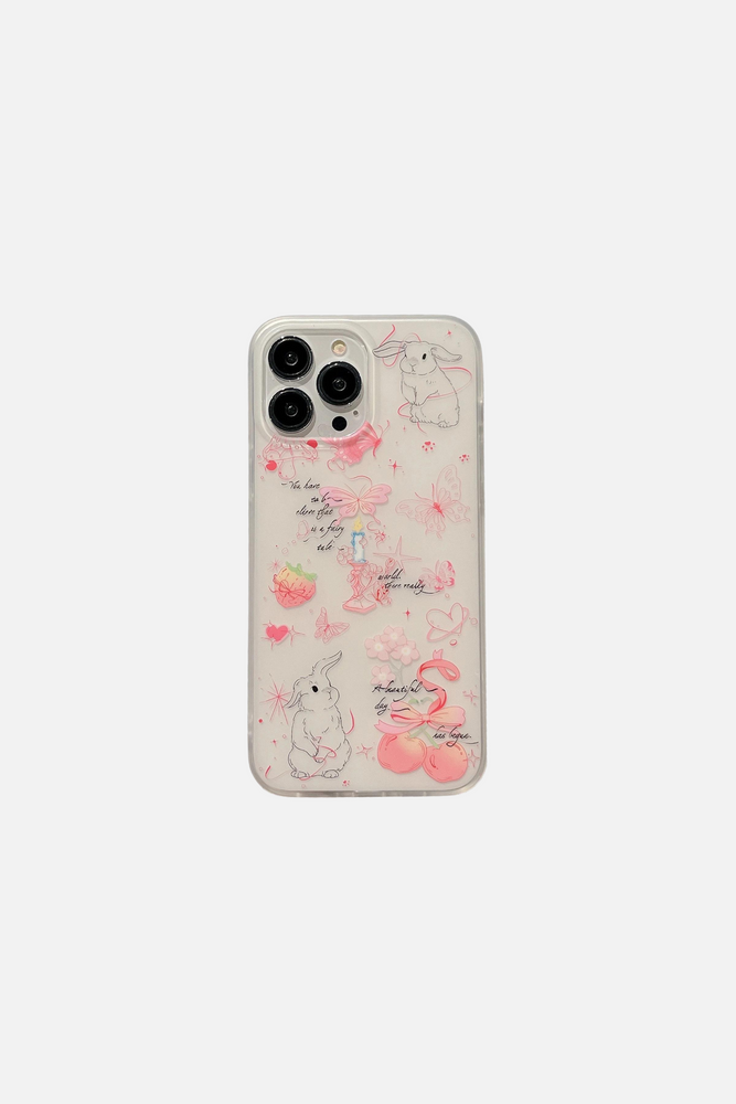 Strawberry Butterfly Rabbit iPhone Case