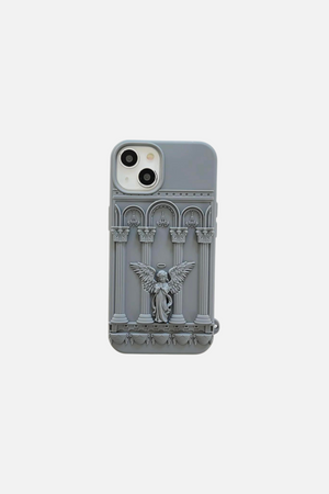 
                  
                    Load image into Gallery viewer, Plaster Statue Praying Angel Grey iPhone Case
                  
                