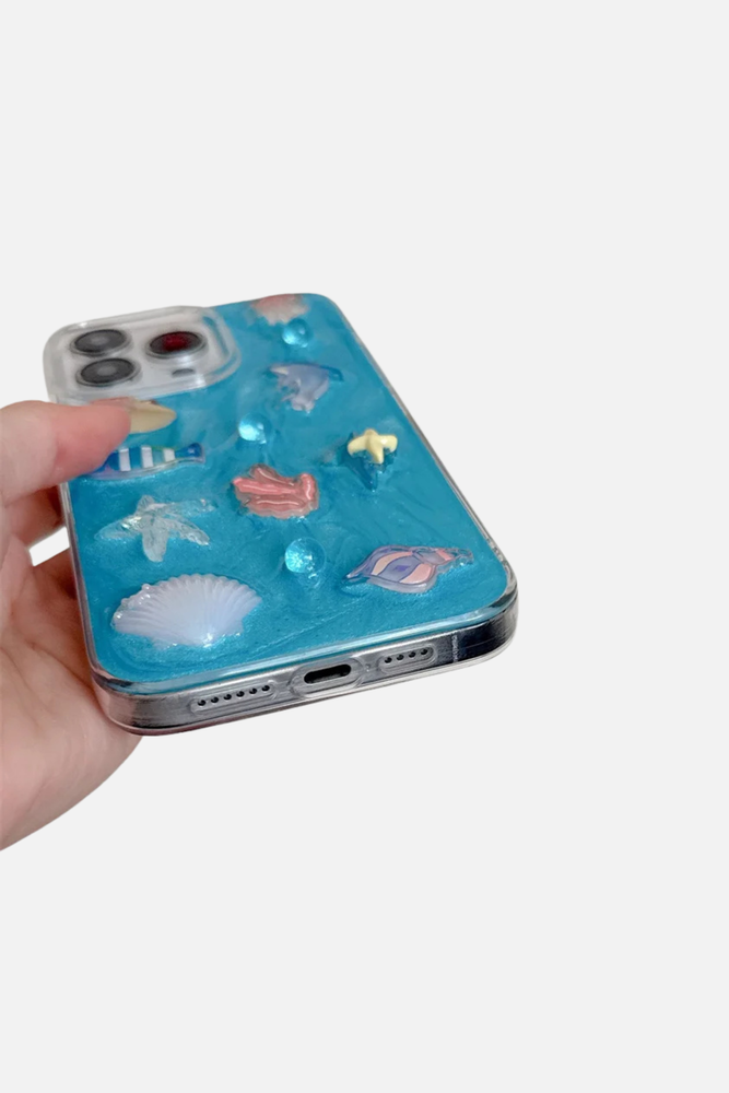 
                  
                    Load image into Gallery viewer, Ripple Fish Shell Underwater World iPhone Case
                  
                