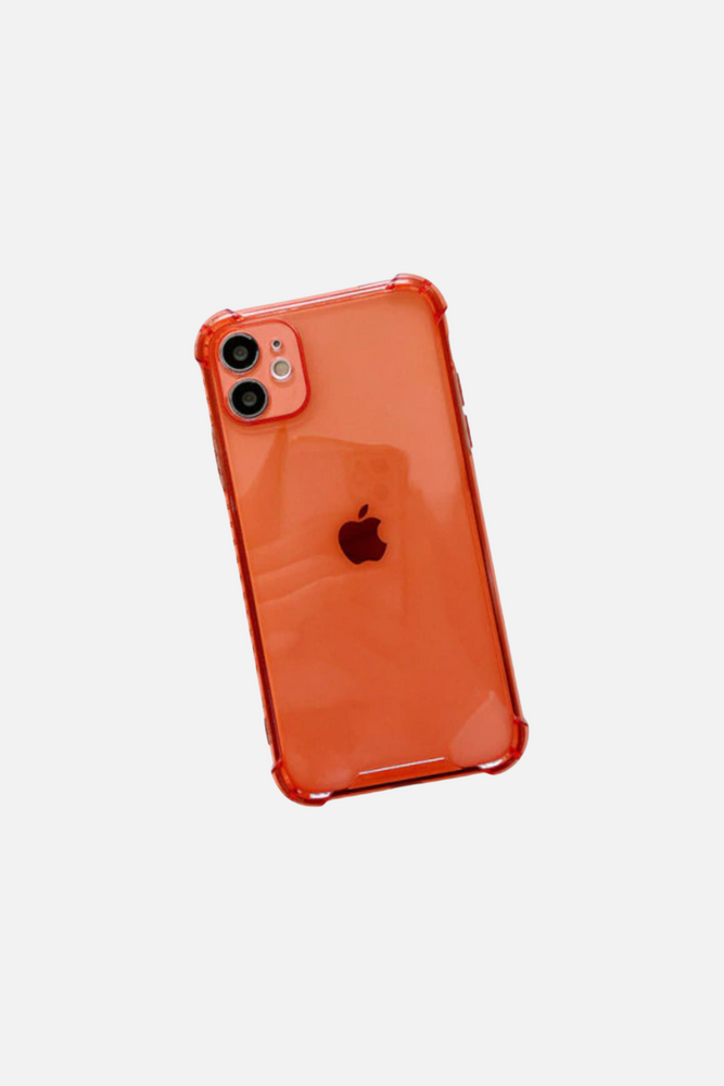 Color Clear Red Shockproof iPhone Case