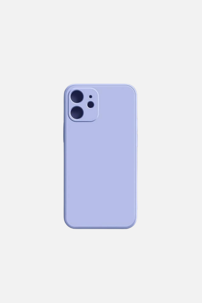 Square Liquid Silicone Lavender Purple iPhone Case