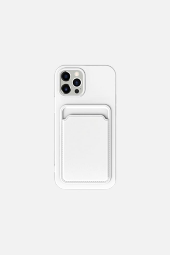 Simple Color White Wallet iPhone Case