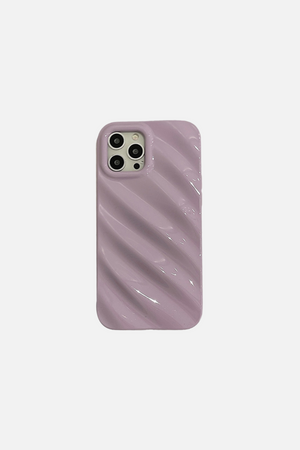
                  
                    Load image into Gallery viewer, 3D Solid Color Wave Pleat Purple iPhone Case
                  
                