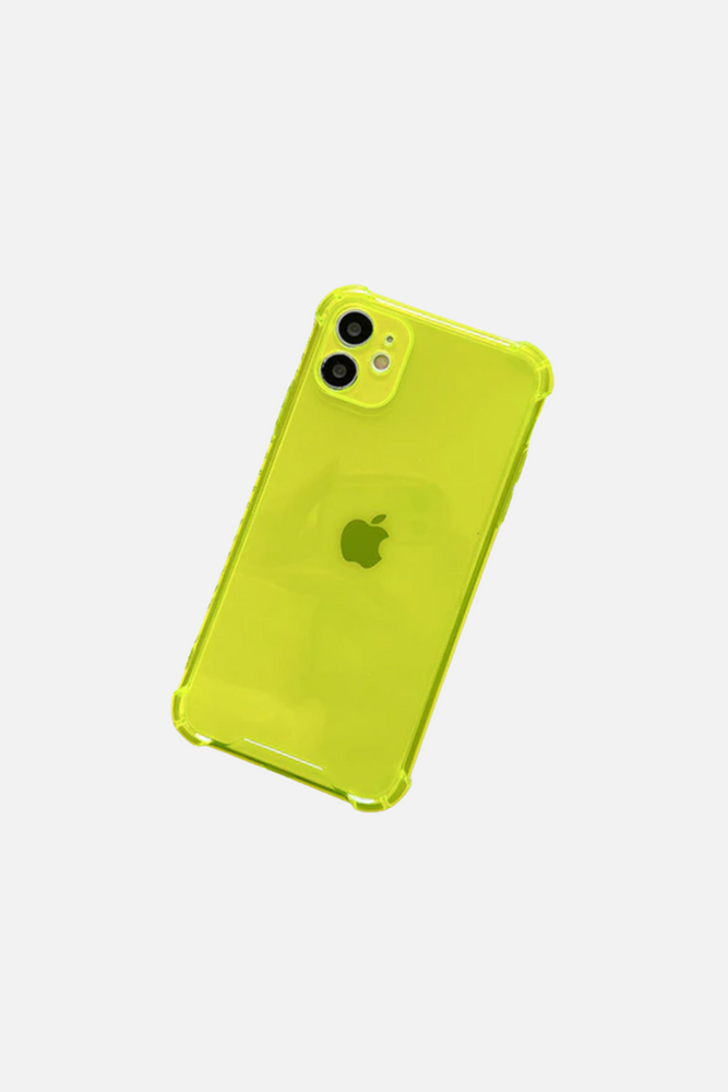 Color Clear Fluorescent Shockproof iPhone Case