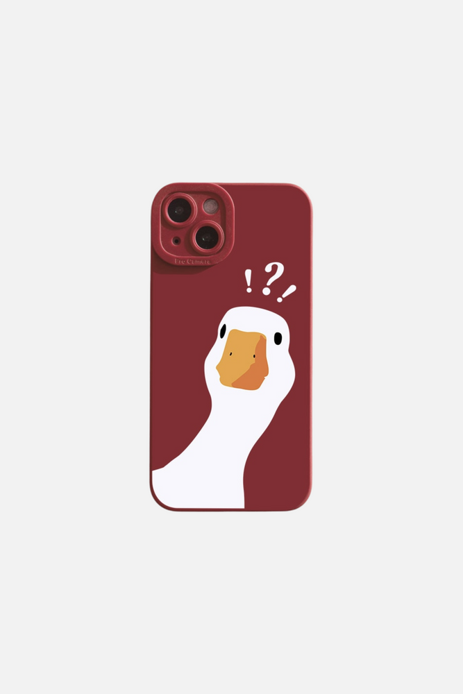 Idiotic Duck Soft TPU Red iPhone Case