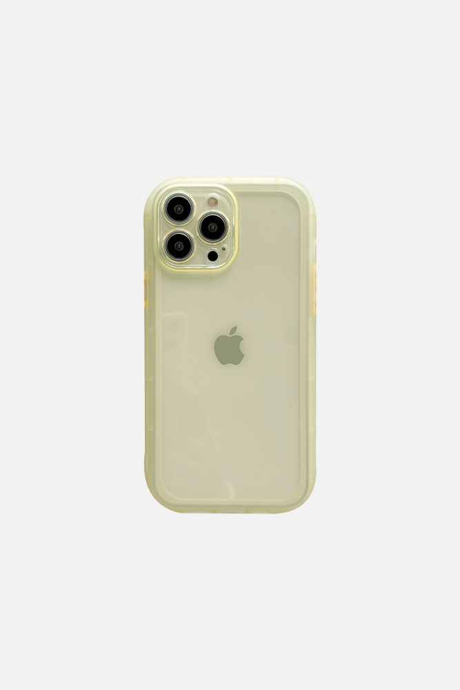 Solid Clear Color  Yellow Shockproof  iPhone Case