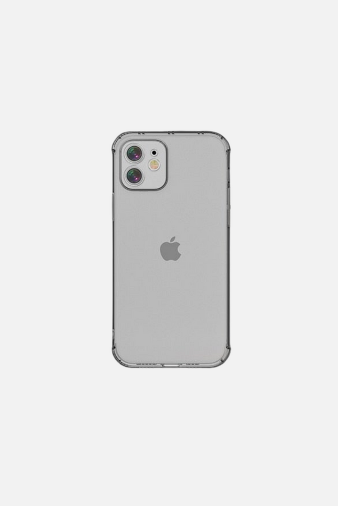 Transparent Shockproof Right Angle Camera Protection Grey iPhone Case