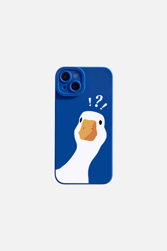 Idiotic Duck Soft TPU Blue iPhone Case