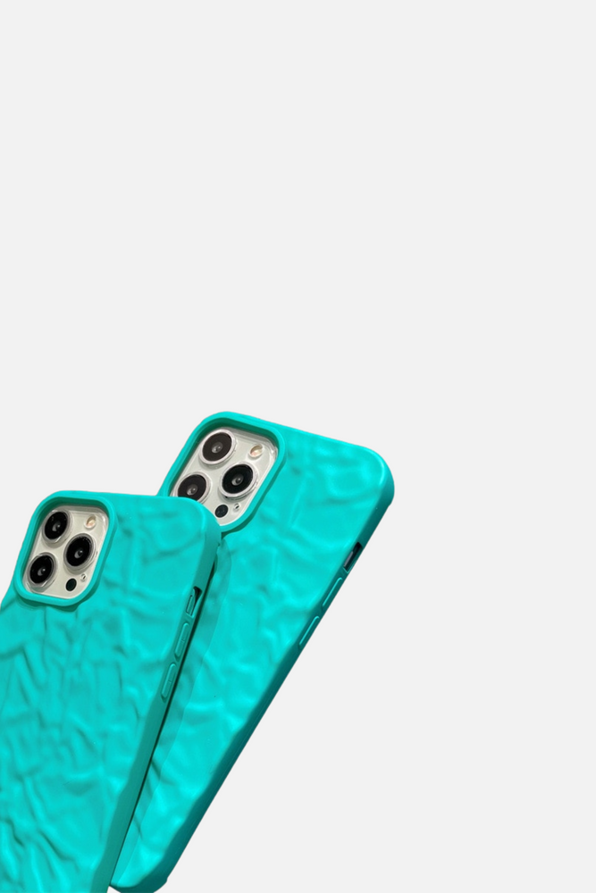 
                  
                    Load image into Gallery viewer, 3D Shape Tin Paper Pattern Light Blue iPhone Case
                  
                