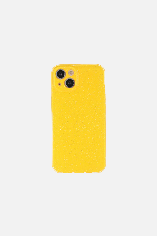 Bling Glitter Neon Color Yellow iPhone Case