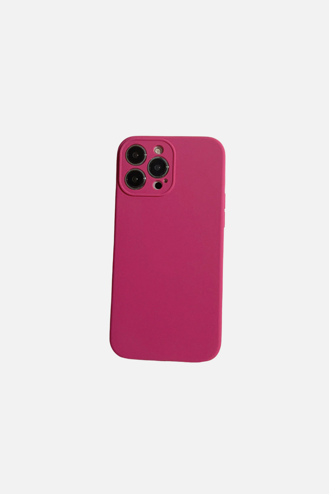 Liquid Silicone Solid Color Rose iPhone Case