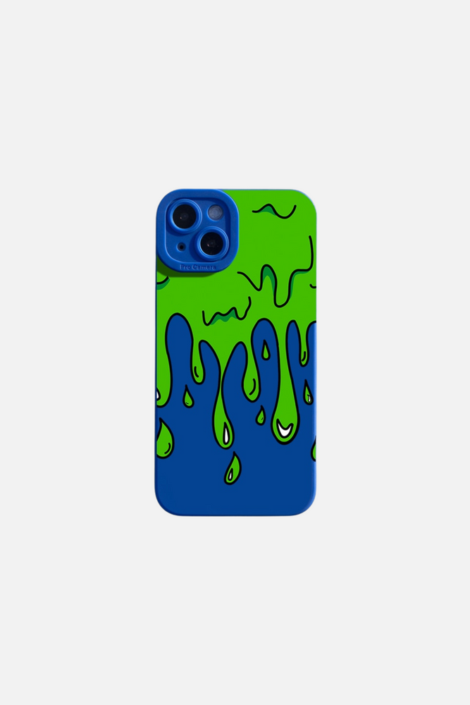 Cute Art Graffiti Paint Blue Soft Silicon iPhone Case
