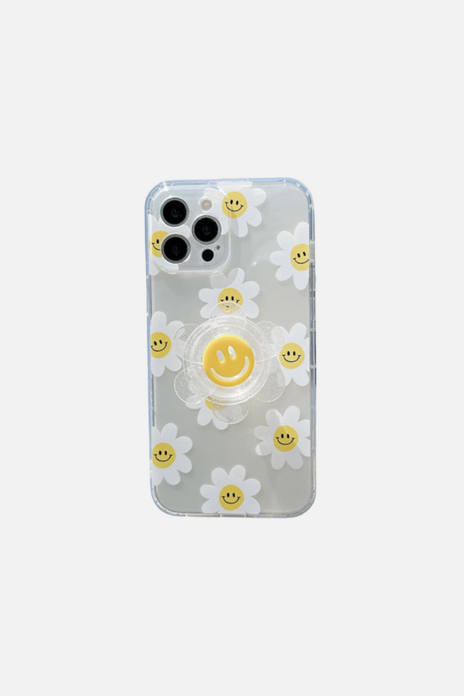Cute 3D Sun Flower Transparent iPhone Case