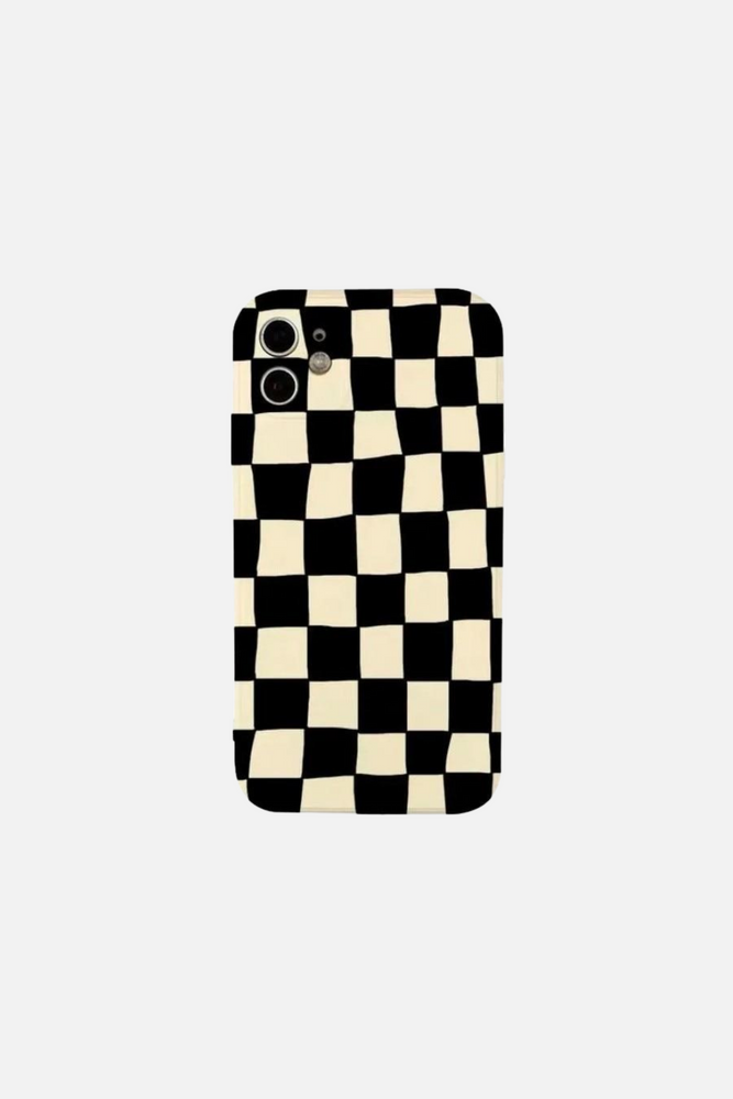 Black & White Checker iPhone Case