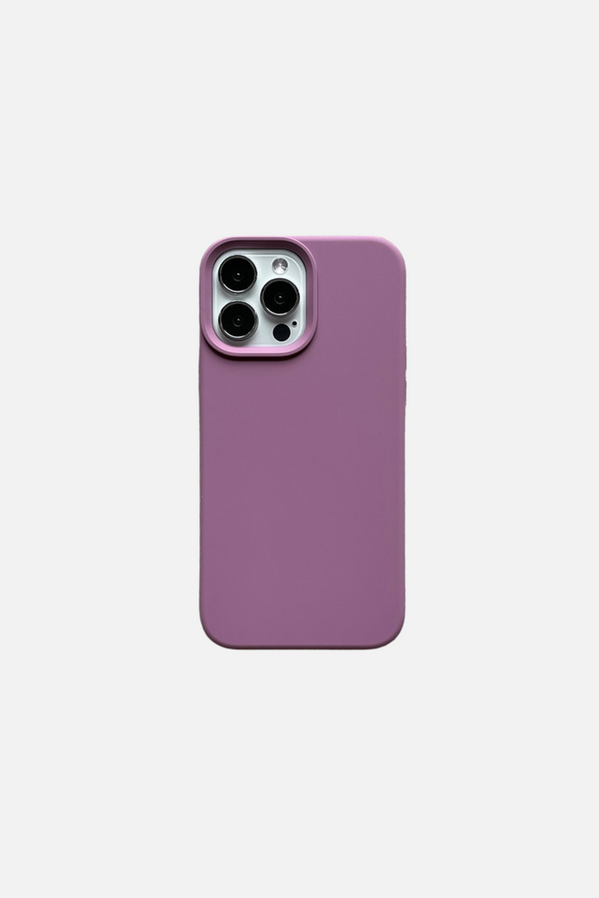 Candy Color Liquid Silicone Purple iPhone Case