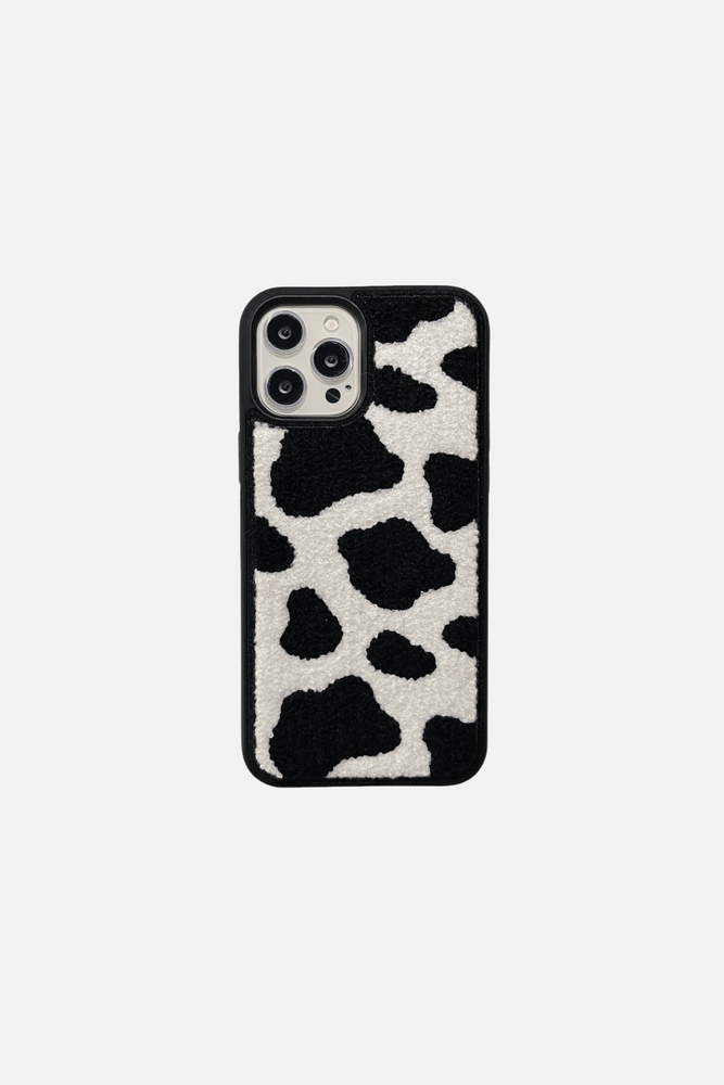 Embroidered Black White Pattern 2 iPhone Case