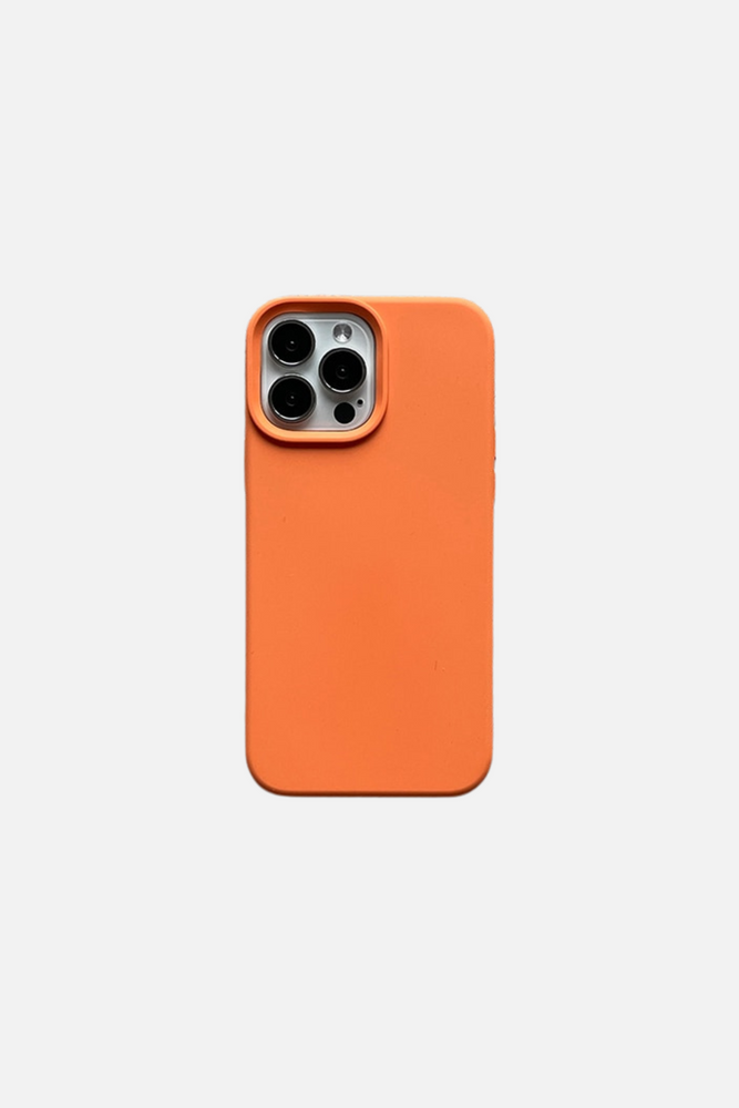 Candy Color Liquid Silicone Orange iPhone Case