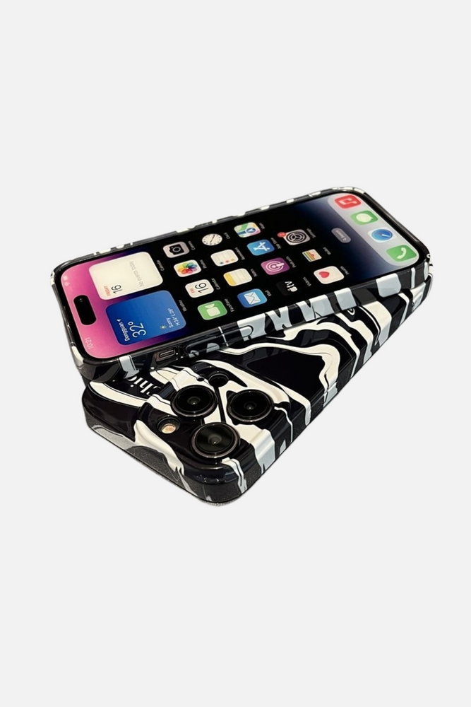 
                  
                    Load image into Gallery viewer, Water Ripple Black White iPhone Case
                  
                