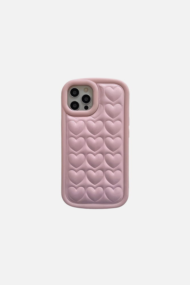 
                  
                    Load image into Gallery viewer, Candy Color Soft Back 3D Love Heart Pink iPhone Case
                  
                