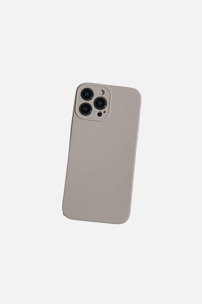 Liquid Silicone Solid Color Grey iPhone Case