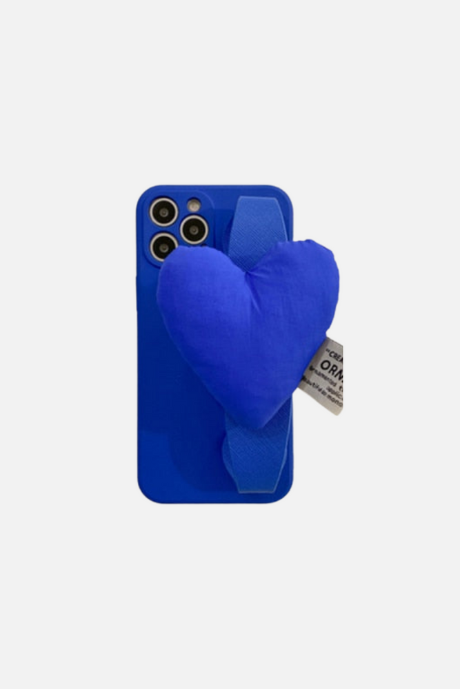 3D Down Jacket Heart Blue Bracelet iPhone Case