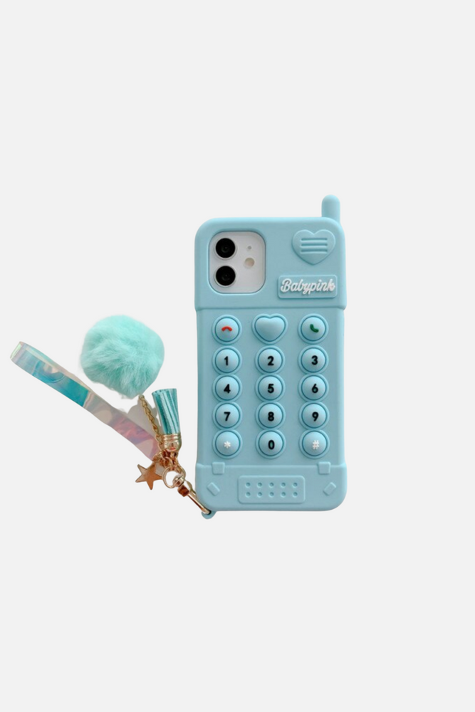 
                  
                    Load image into Gallery viewer, Bubble Cute Love Heart Blue iPhone Case
                  
                