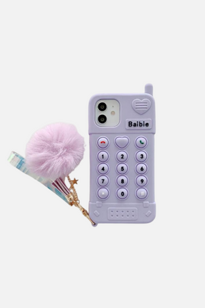 
                  
                    Load image into Gallery viewer, Bubble Cute Love Heart Purple iPhone Case
                  
                