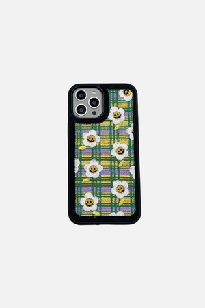 
                  
                    Load image into Gallery viewer, Embroidered Smiley Sun Flower iPhone Case
                  
                