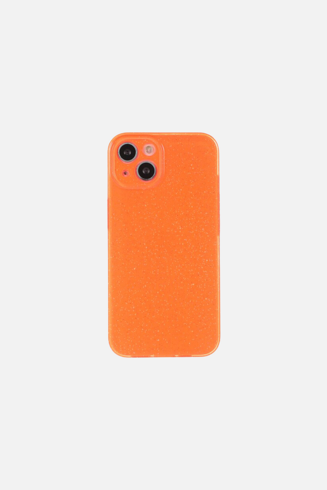 Bling Glitter Neon Color Orange iPhone Case