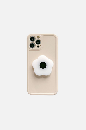 
                  
                    Load image into Gallery viewer, Flowers Cream Stand Holder iPhone Case
                  
                