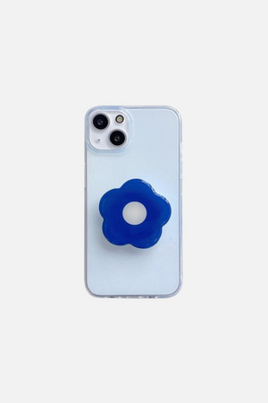 
                  
                    Load image into Gallery viewer, Blue Flower Stand Holder iPhone Case
                  
                