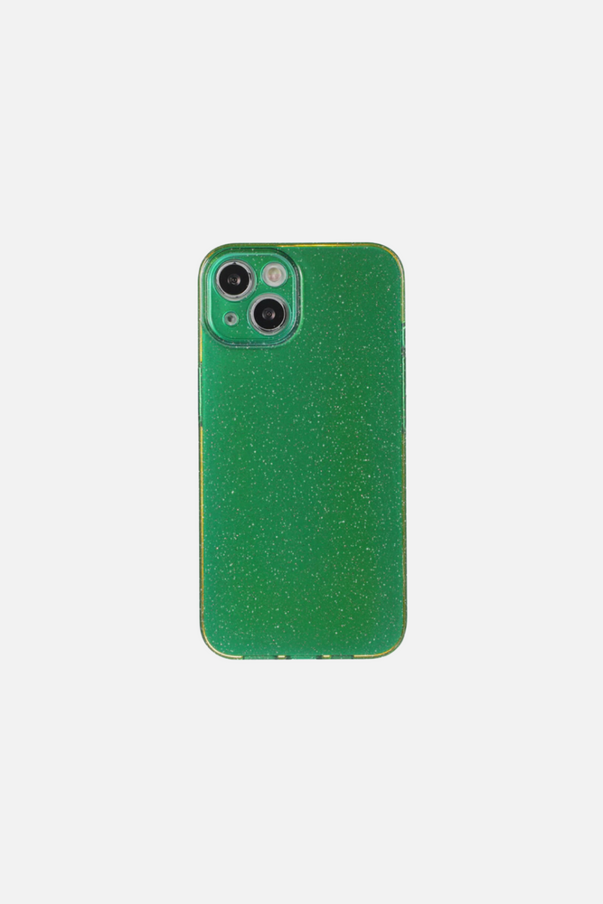 Bling Glitter Neon Color Dark Green iPhone Case