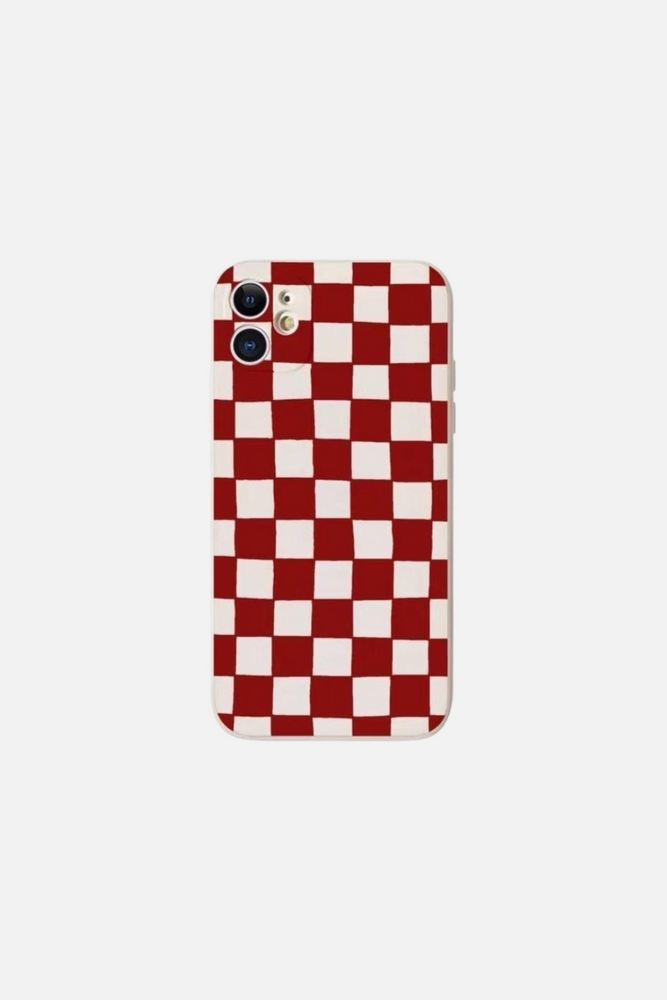 Checker Red iPhone Case