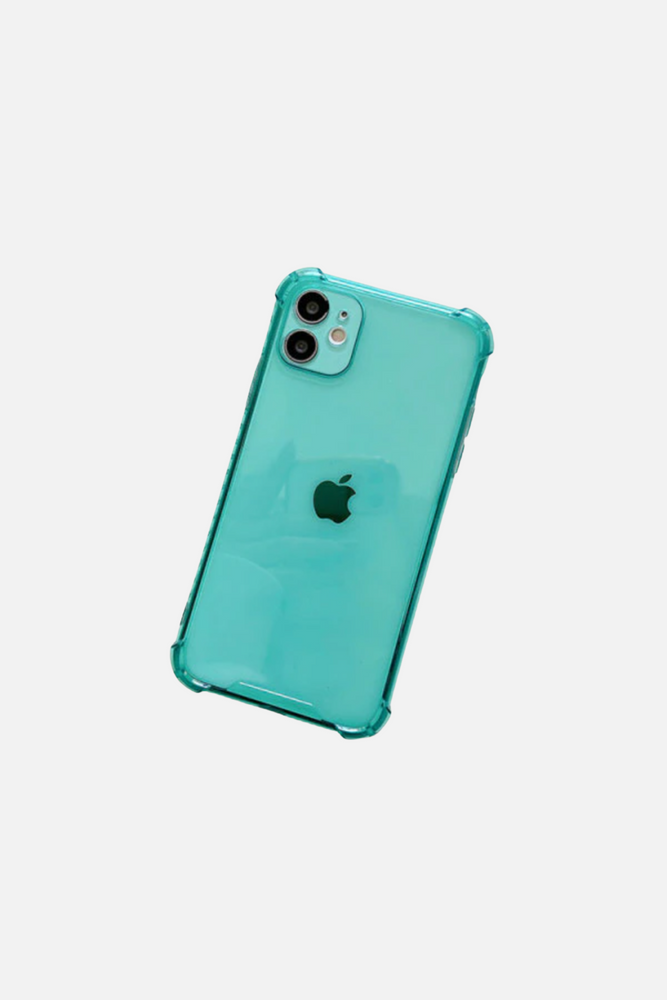 Color Clear Green Shockproof iPhone Case