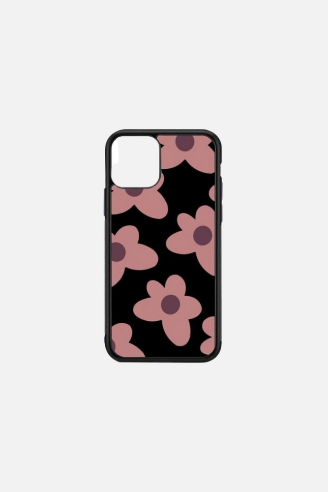 Black Cover Flowers 3 iPhone Case